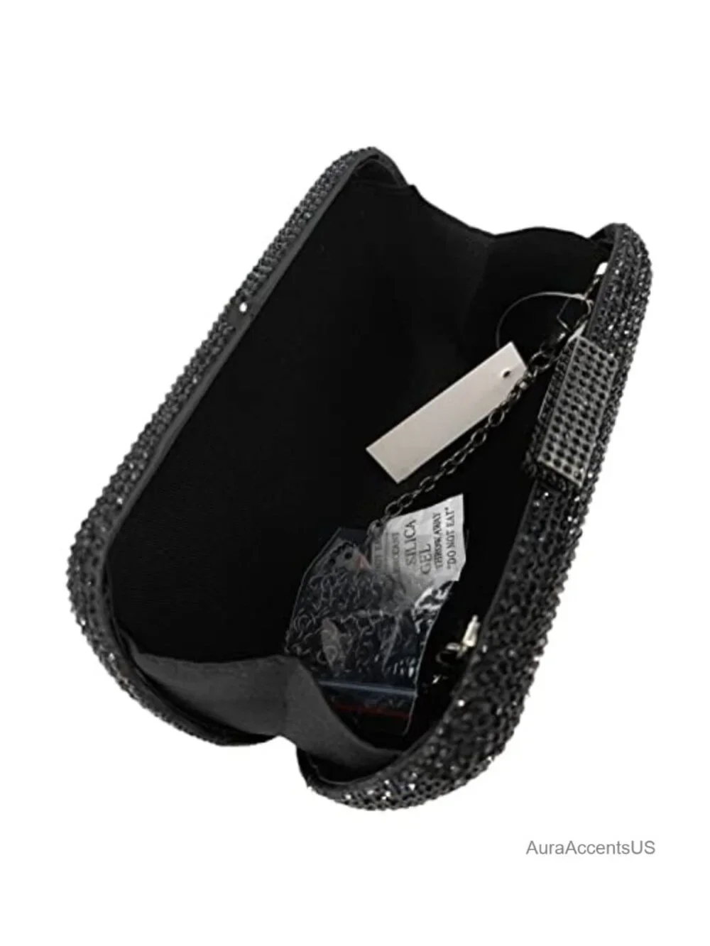 Mini Rhinestone Clutch Purse with Chain Straps Evening Bag